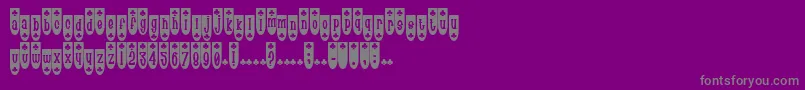 Popblu Font – Gray Fonts on Purple Background