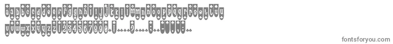 フォントPopblu – 白い背景に灰色の文字