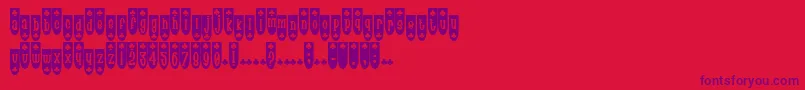 フォントPopblu – 赤い背景に紫のフォント