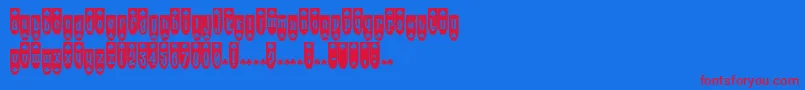Popblu Font – Red Fonts on Blue Background