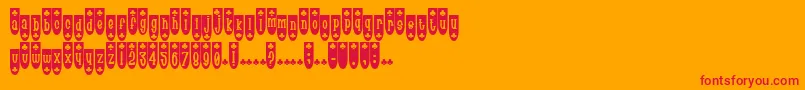 Popblu Font – Red Fonts on Orange Background