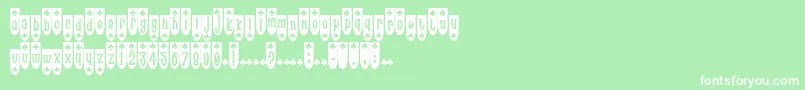 Popblu Font – White Fonts on Green Background