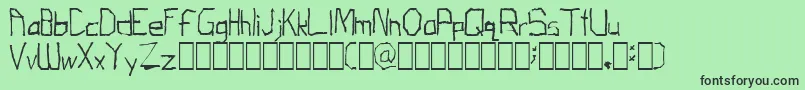 ThirdGradeTechno Font – Black Fonts on Green Background