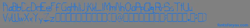 ThirdGradeTechno Font – Blue Fonts on Gray Background