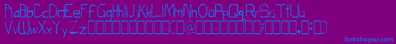 Fonte ThirdGradeTechno – fontes azuis em um fundo violeta