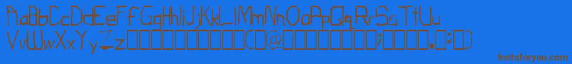 More about ThirdGradeTechno Font ThirdGradeTechno Font – Brown Fonts on Blue Background