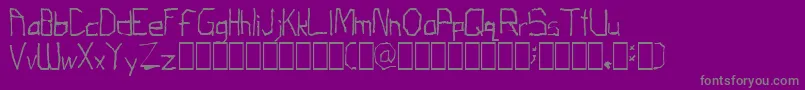 ThirdGradeTechno Font – Gray Fonts on Purple Background