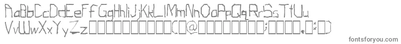 ThirdGradeTechno Font – Gray Fonts on White Background