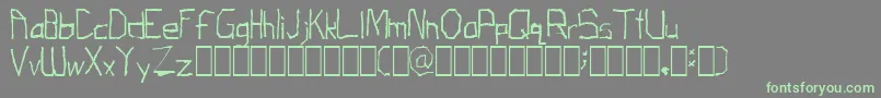 ThirdGradeTechno Font – Green Fonts on Gray Background