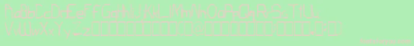 ThirdGradeTechno Font – Pink Fonts on Green Background