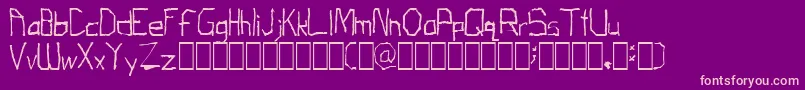 ThirdGradeTechno Font – Pink Fonts on Purple Background
