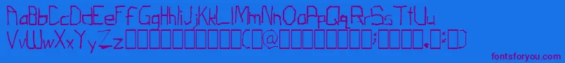ThirdGradeTechno Font – Purple Fonts on Blue Background