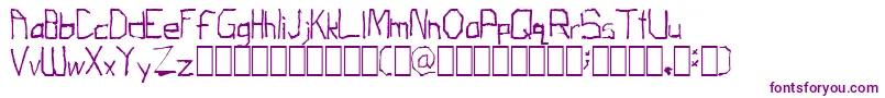 ThirdGradeTechno Font – Purple Fonts on White Background