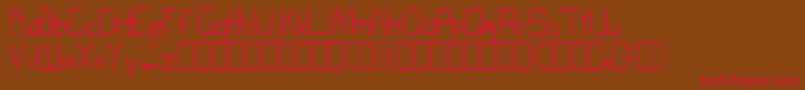 ThirdGradeTechno Font – Red Fonts on Brown Background