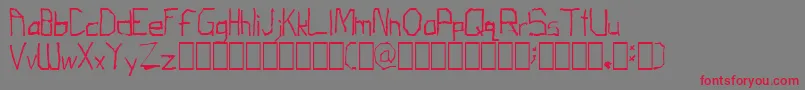 ThirdGradeTechno Font – Red Fonts on Gray Background