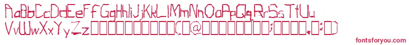 ThirdGradeTechno Font – Red Fonts on White Background