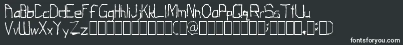 Шрифт ThirdGradeTechno – белые шрифты на чёрном фоне