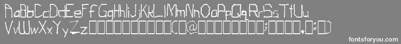 ThirdGradeTechno Font – White Fonts on Gray Background