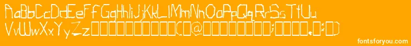 ThirdGradeTechno Font – White Fonts on Orange Background