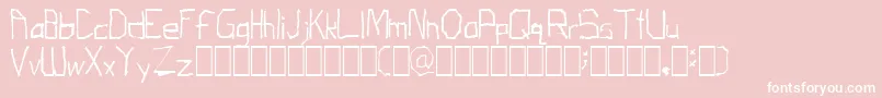 ThirdGradeTechno Font – White Fonts on Pink Background