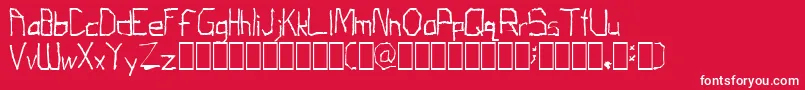 ThirdGradeTechno Font – White Fonts on Red Background