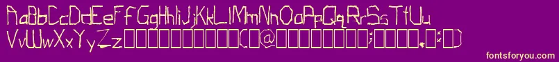 ThirdGradeTechno Font – Yellow Fonts on Purple Background