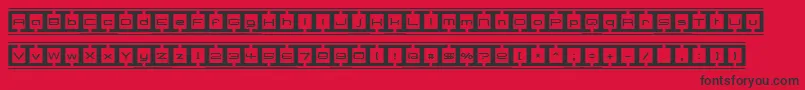 BorderBaseFuture Font – Black Fonts on Red Background