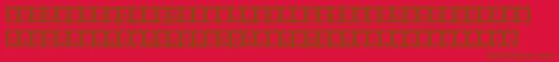 BorderBaseFuture Font – Brown Fonts on Red Background