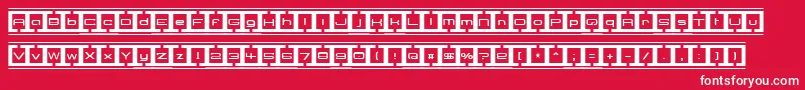 BorderBaseFuture Font – White Fonts on Red Background