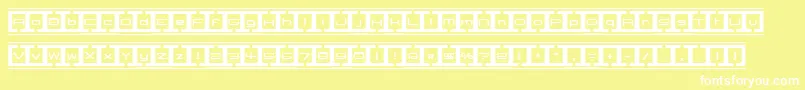 BorderBaseFuture Font – White Fonts on Yellow Background