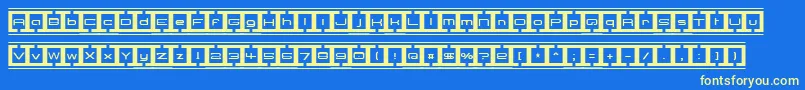 BorderBaseFuture Font – Yellow Fonts on Blue Background