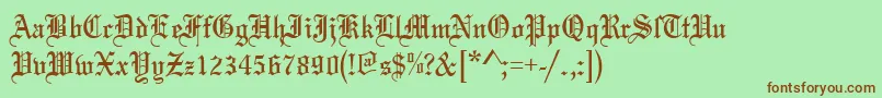 Mariaged Font – Brown Fonts on Green Background