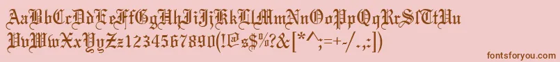 Mariaged Font – Brown Fonts on Pink Background