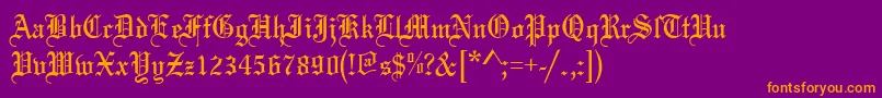 Mariaged Font – Orange Fonts on Purple Background