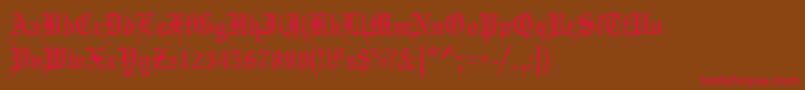 Mariaged Font – Red Fonts on Brown Background