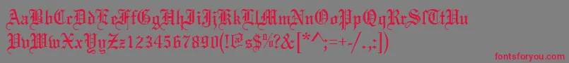 Mariaged Font – Red Fonts on Gray Background