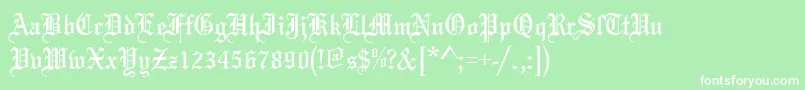 Mariaged Font – White Fonts on Green Background