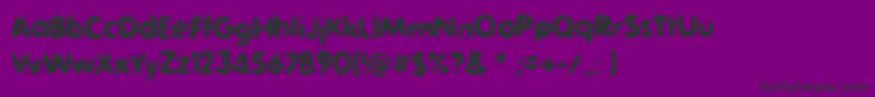フォントJaggersaurus – 紫の背景に黒い文字