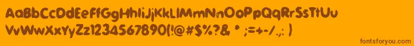 Jaggersaurus-Schriftart – Braune Schriften auf orangefarbenem Hintergrund
