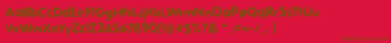 Jaggersaurus Font – Brown Fonts on Red Background