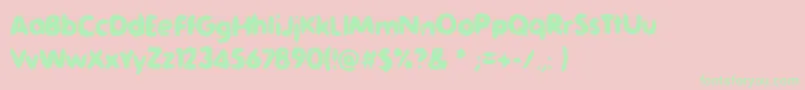 Jaggersaurus Font – Green Fonts on Pink Background