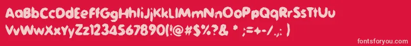 Jaggersaurus Font – Pink Fonts on Red Background