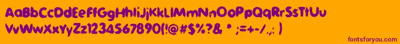 Jaggersaurus Font – Purple Fonts on Orange Background