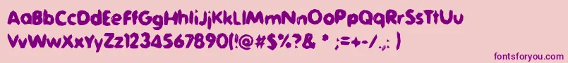 Jaggersaurus-Schriftart – Violette Schriften auf rosa Hintergrund