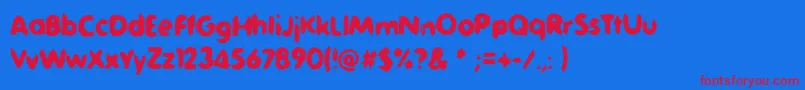 Jaggersaurus Font – Red Fonts on Blue Background