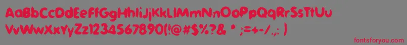 Jaggersaurus Font – Red Fonts on Gray Background