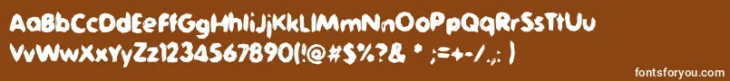 Jaggersaurus Font – White Fonts on Brown Background