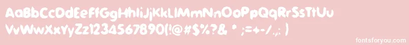 Jaggersaurus Font – White Fonts on Pink Background