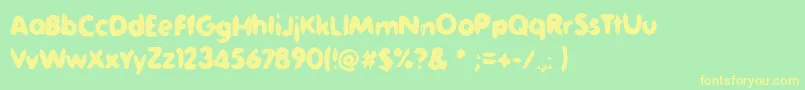 Jaggersaurus Font – Yellow Fonts on Green Background