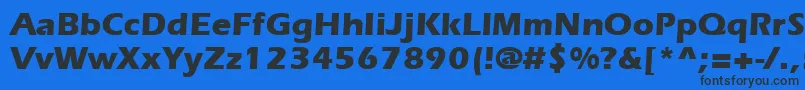 フォントItcErasLtBold – 黒い文字の青い背景